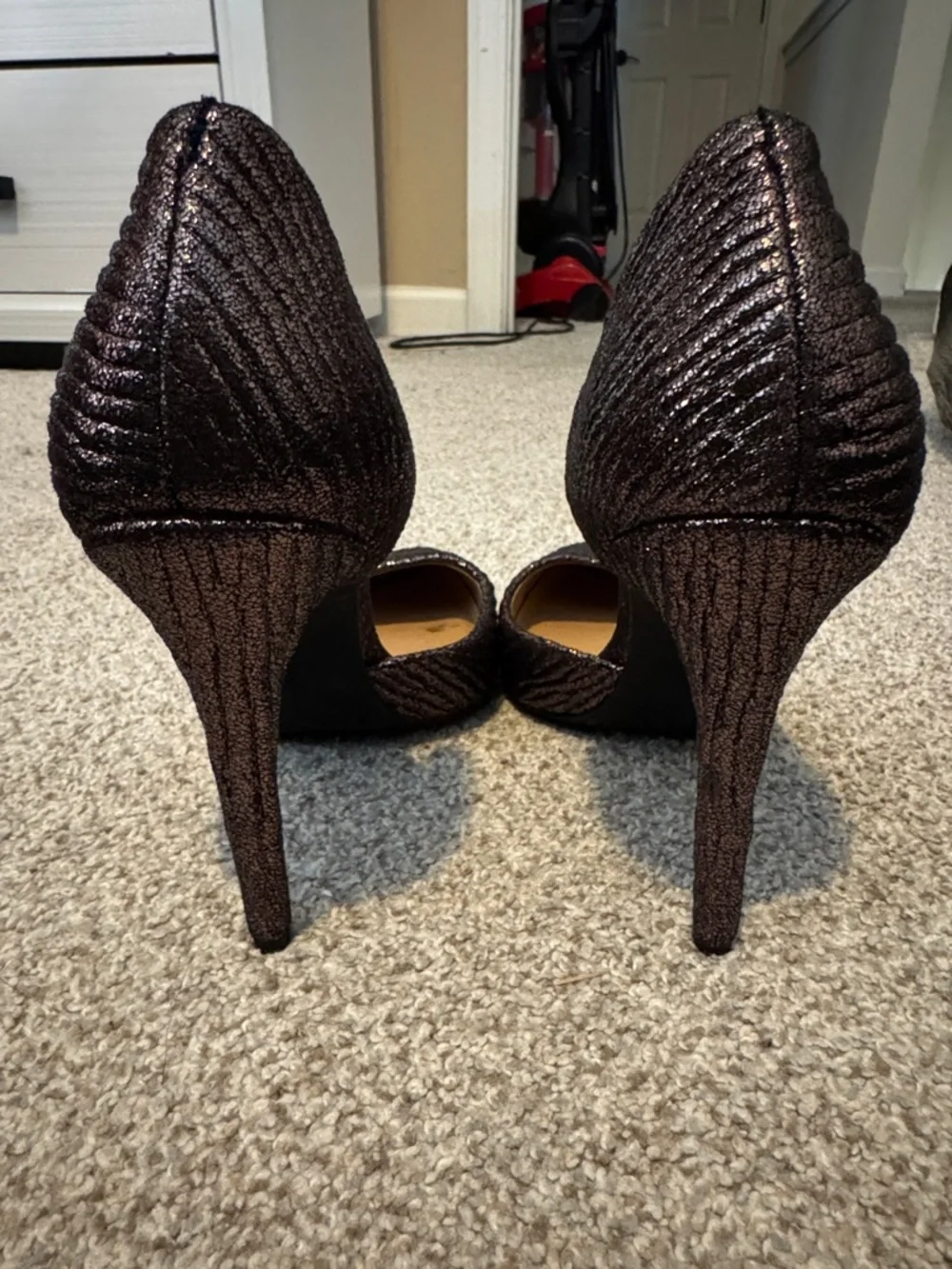 Jessica Simpson Metallic Black Pointed D'Orsay Heels - Picture 2 of 4